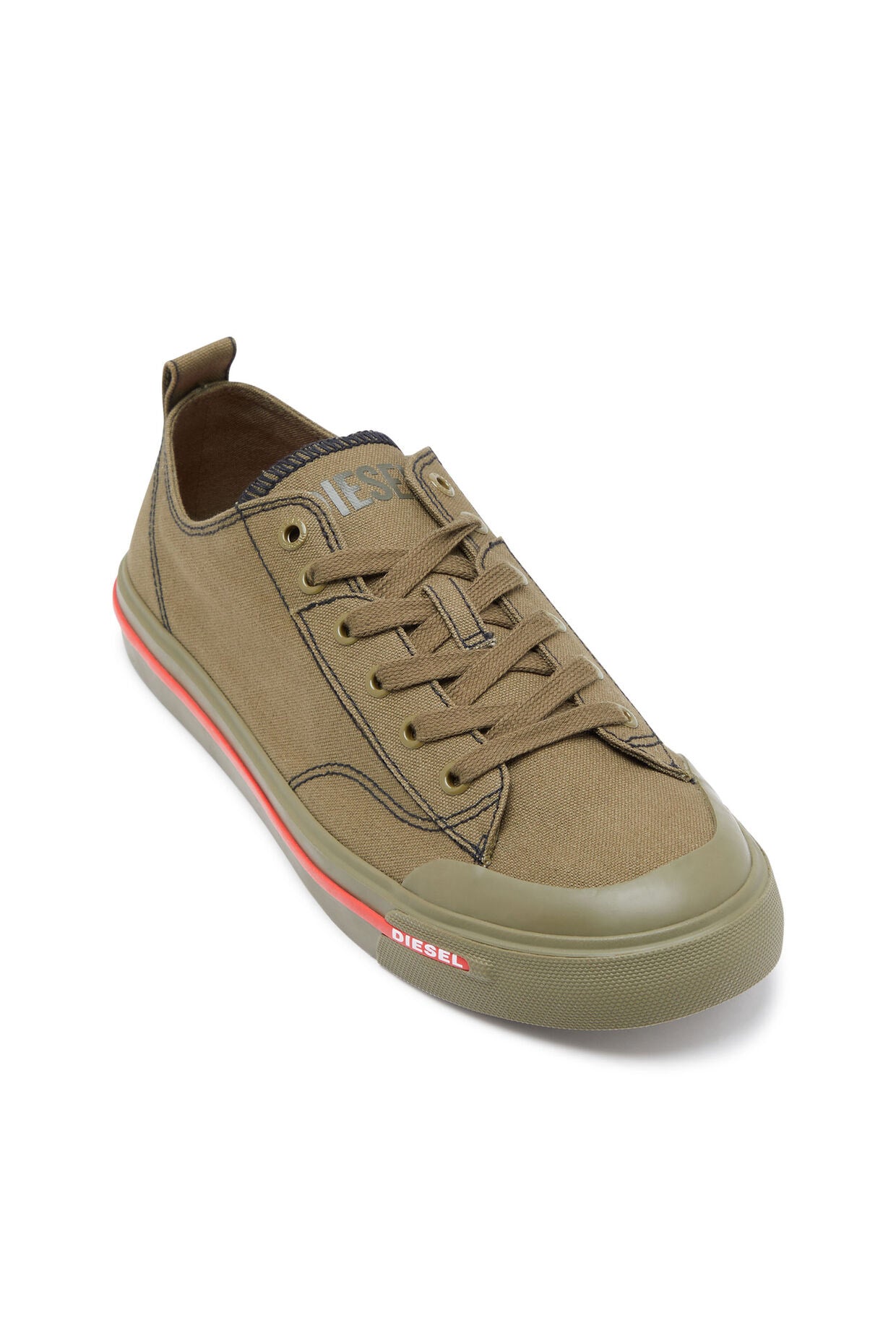 Diesel S-ATHOS LOW Sneakers | Khaki + Red