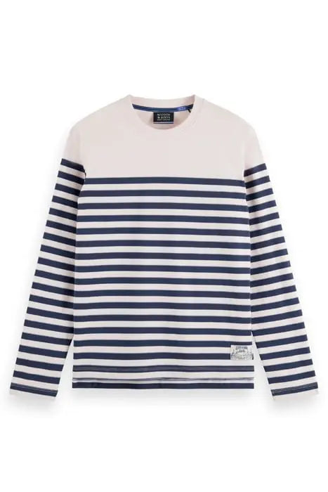 Scotch & Soda Breton Striped L/S T-Shirt | Sea Flower