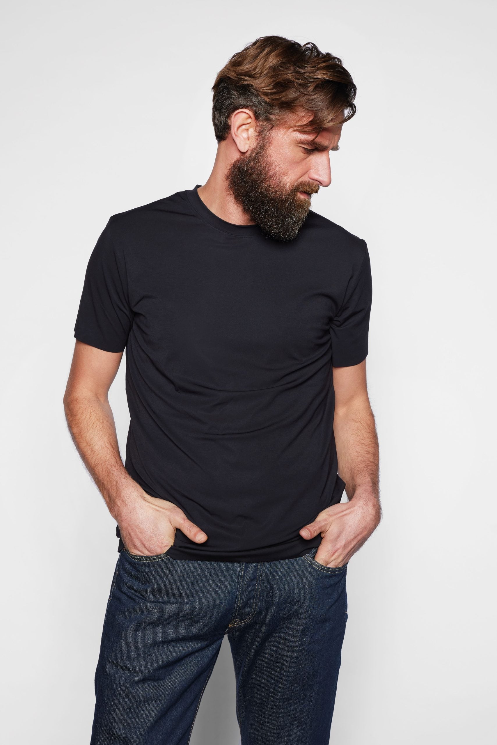 Fil Noir Moneglia Tee | Black