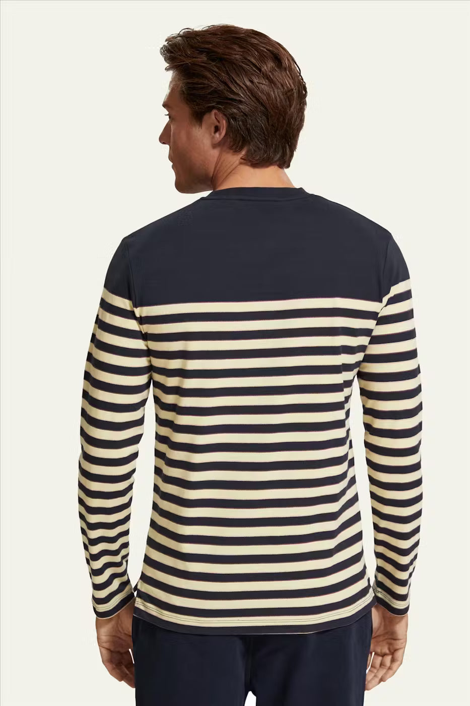 Scotch & Soda Breton Striped L/S T-Shirt | Navy