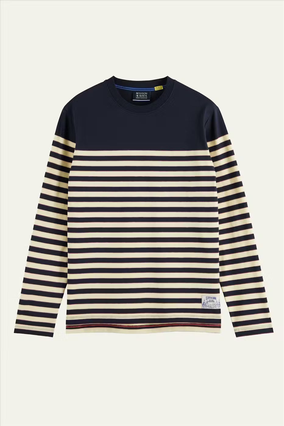 Scotch & Soda Breton Striped L/S T-Shirt | Navy