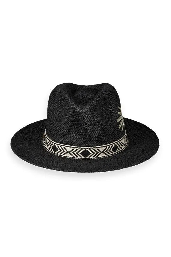 Scotch & Soda Embroided Straw Panama Hat