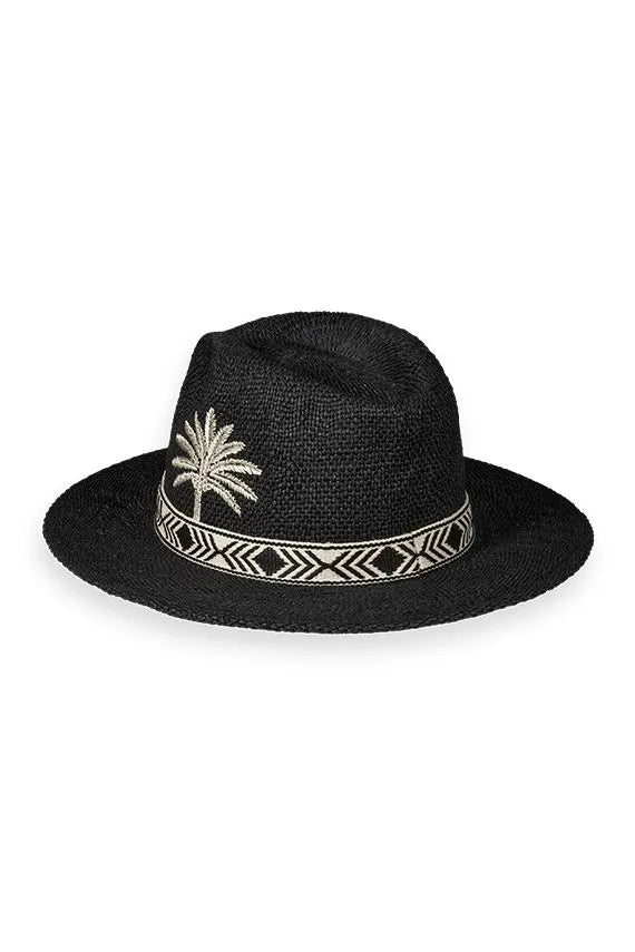 Scotch & Soda Embroided Straw Panama Hat