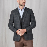Rembrandt Hawker Check Blazer | Green & Brown