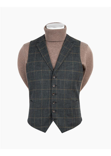 Rembrandt Shelby Vest | Green & Brown Check