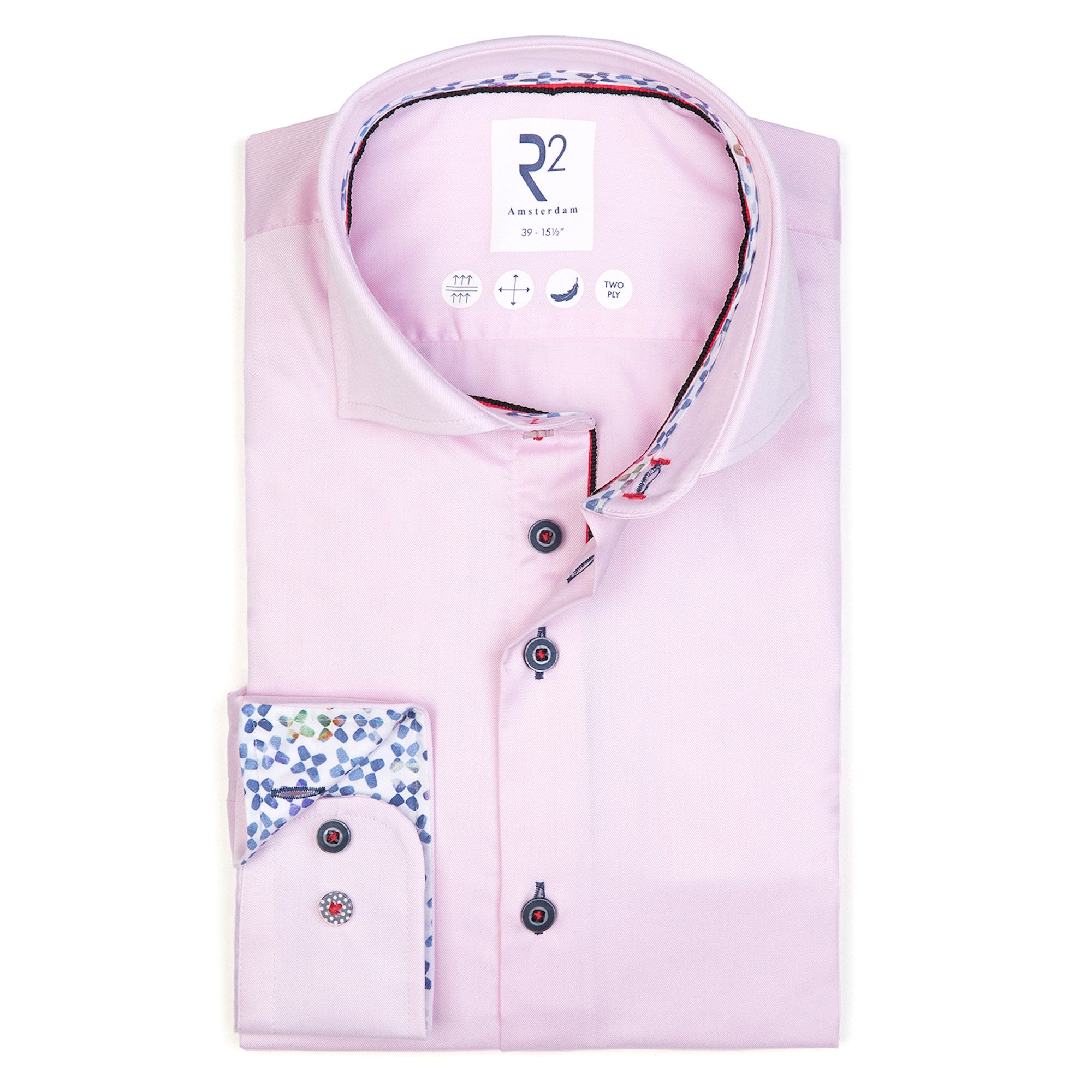 R2 Widespread L/S Shirt | Light Pink Twill