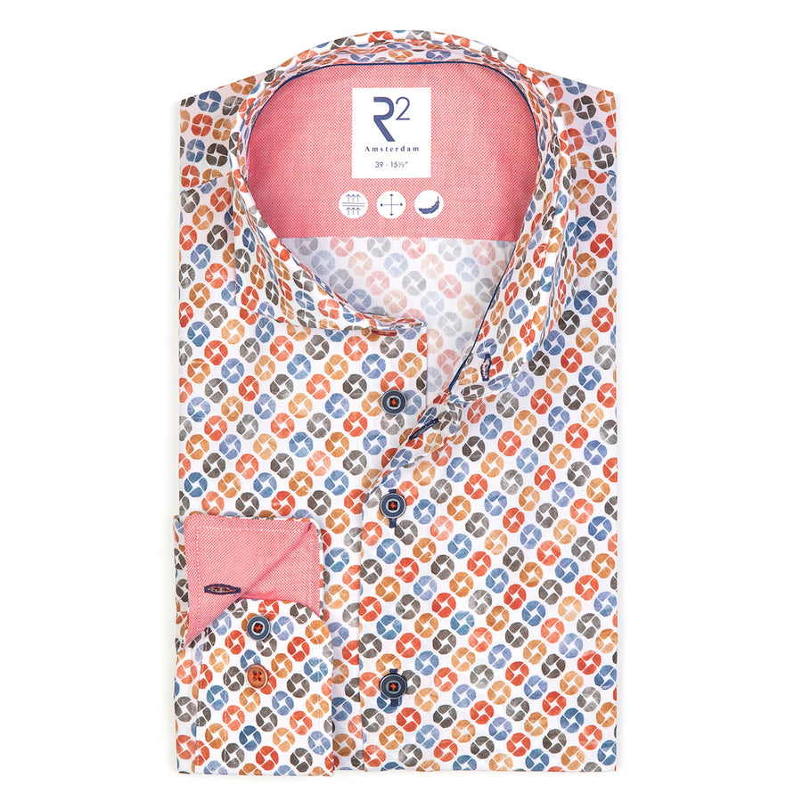R2 Widespread L/S Shirt | Multicolour Geometric