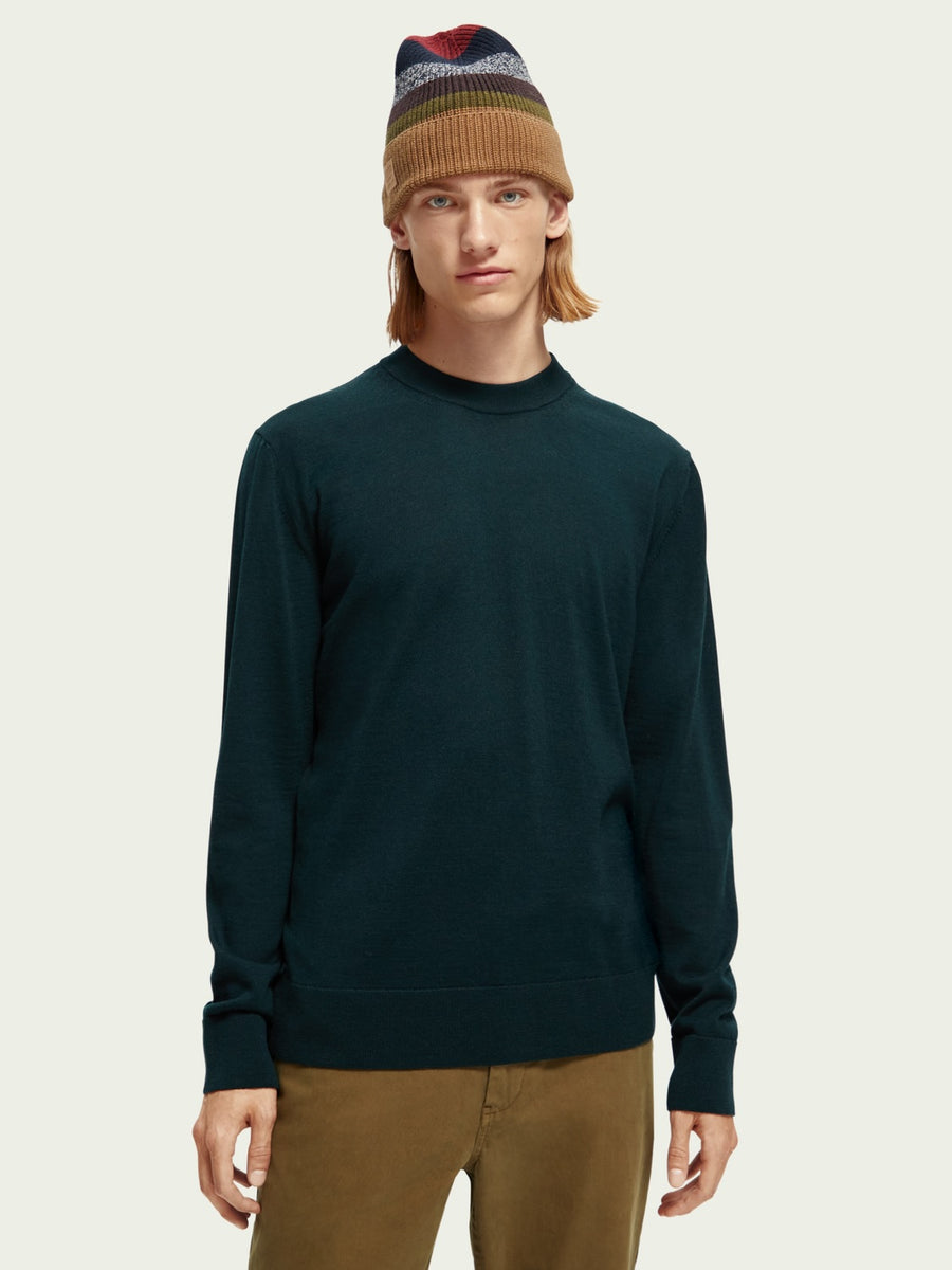 Scotch & Soda Essential Merino Knit | Space Green
