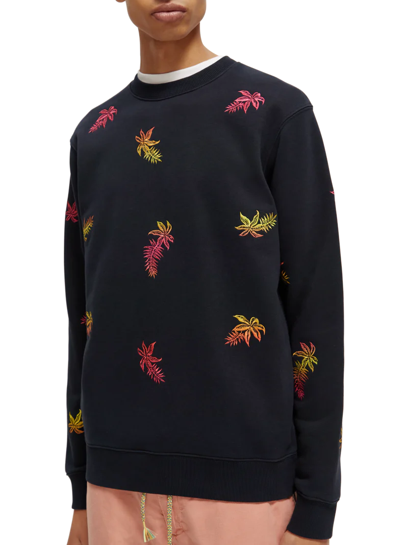 Scotch &amp; Soda Embroidered Sweatshirt | Navy