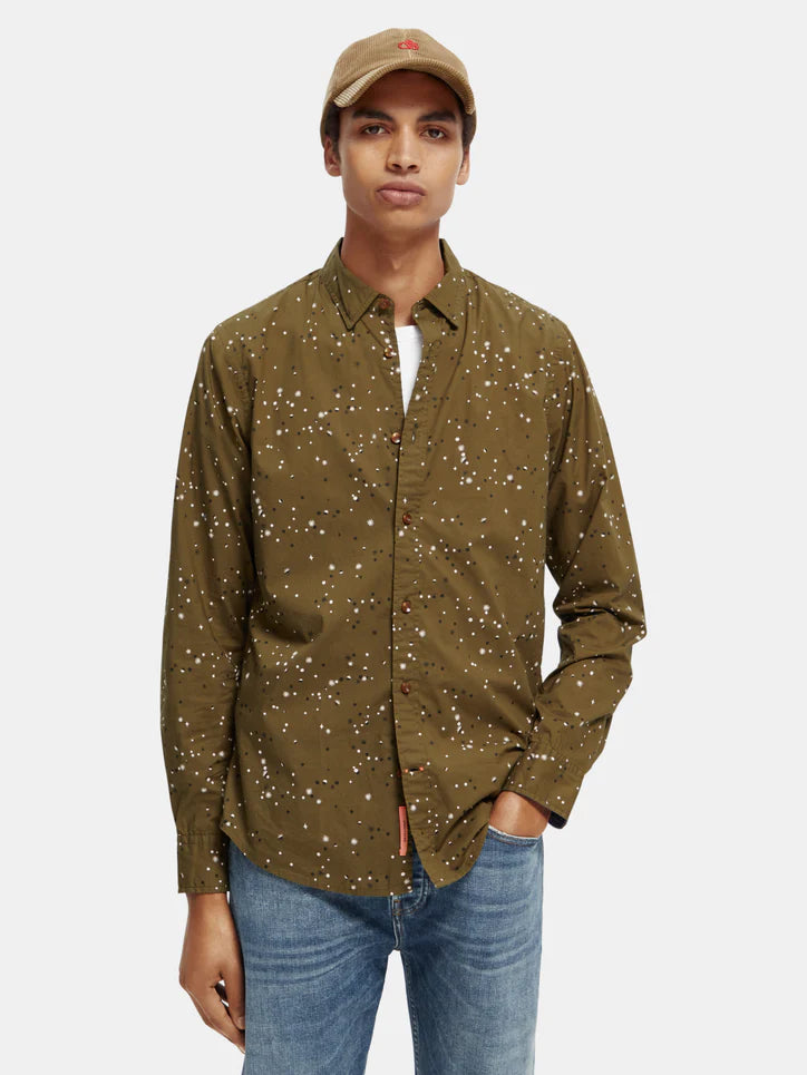 Scotch & Soda Poplin L/S Shirt | Olive Sky