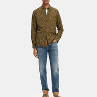 Scotch & Soda Poplin L/S Shirt | Olive Sky