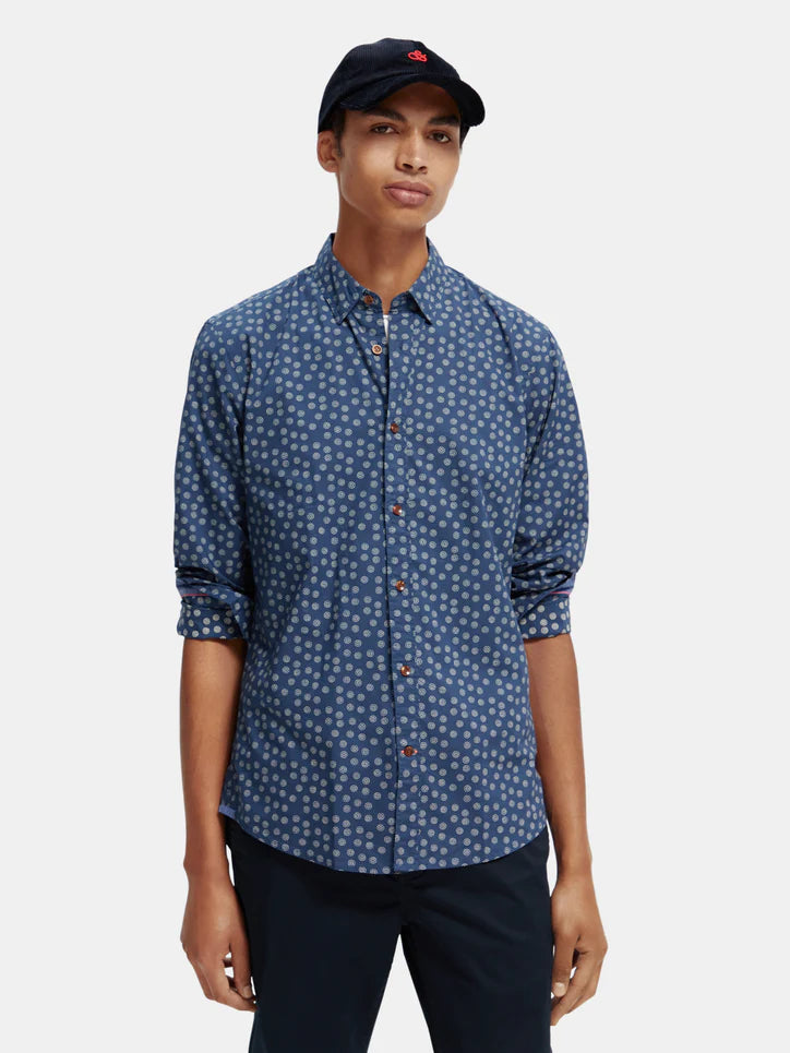 Scotch & Soda Poplin L/S Shirt | Blue Circles