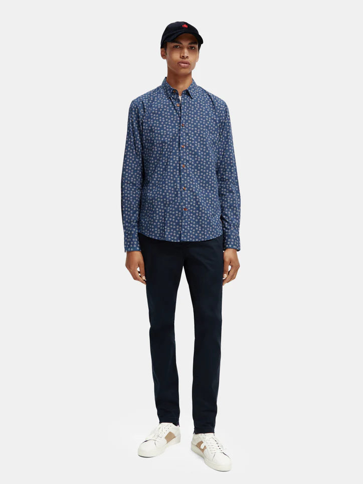 Scotch & Soda Poplin L/S Shirt | Blue Circles