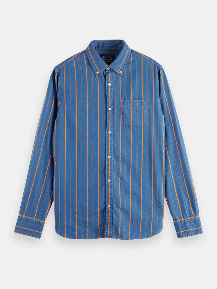 Scotch &amp; Soda Indigo Stripe Shirt | Stripe