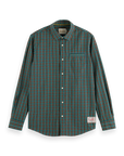 Scotch & Soda Minimal Check L/S Shirt | Blue Green