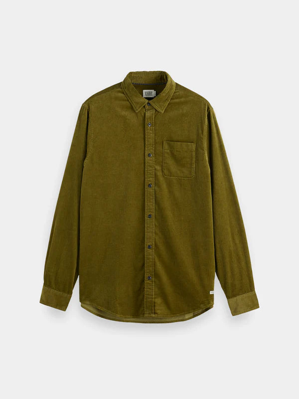 Scotch &amp; Soda Cord Shirt | Moss Green