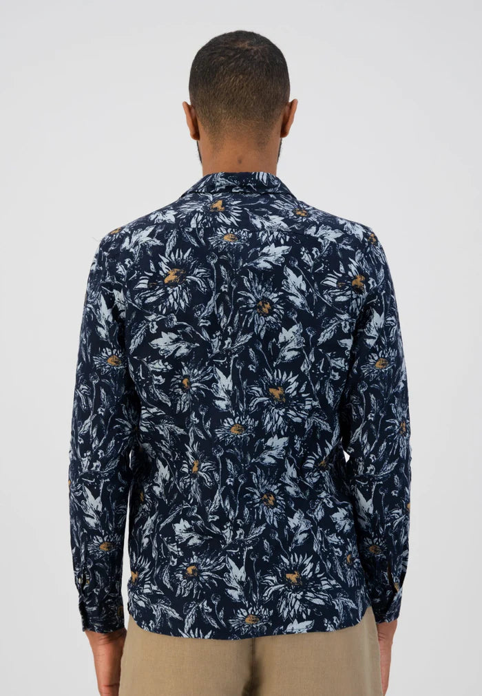 Dstrezzed L/S Linen Shirt | Painted Flower