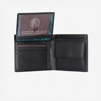 Jekyll & Hide Bifold Wallet with Coin | Soft Black