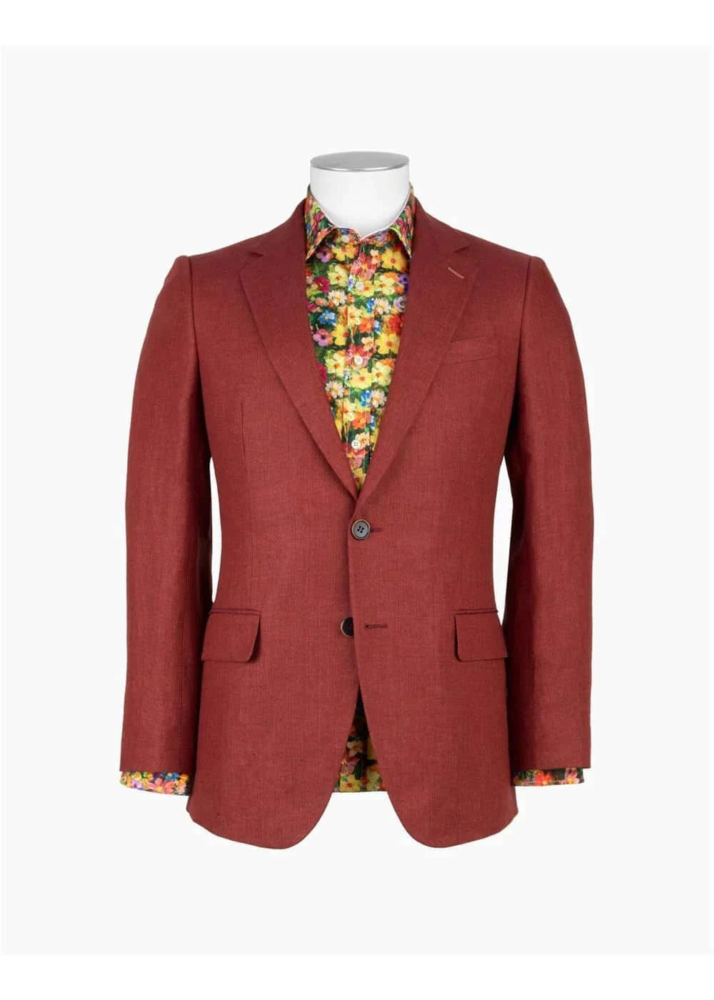 Rembrandt Hawker Linen Blazer | Blood Orange