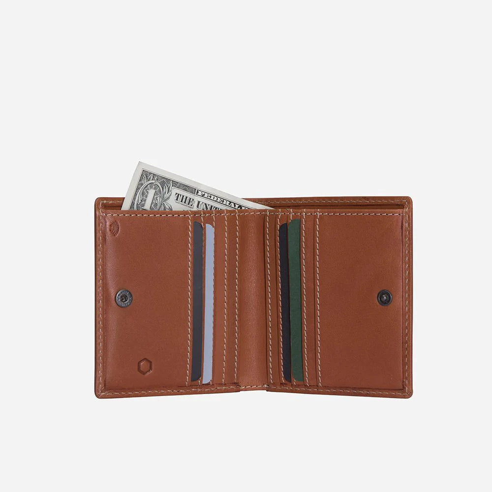 Jekyll & Hide Slim Billfold Wallet with Coin | Tan