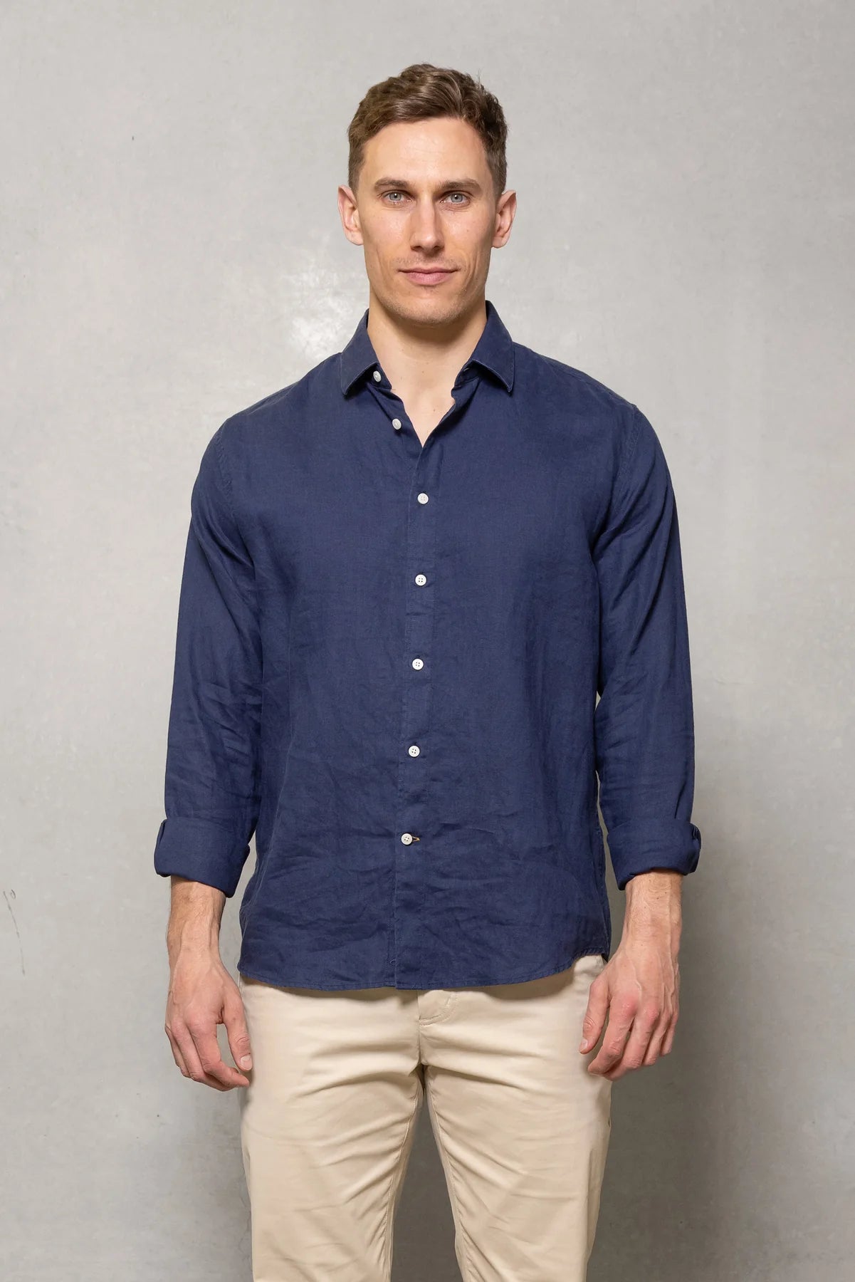 Cutler &amp; Co Blake Linen Shirt | Thunderstorm