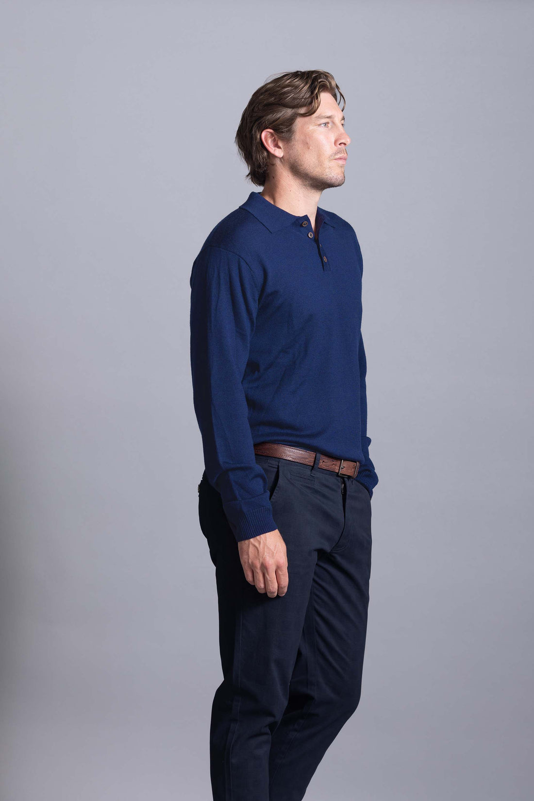 Cutler & Co Galen Knit L/S Polo | Rain