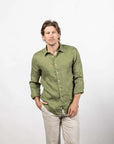 Cutler & Co Blake Linen Shirt | Grass