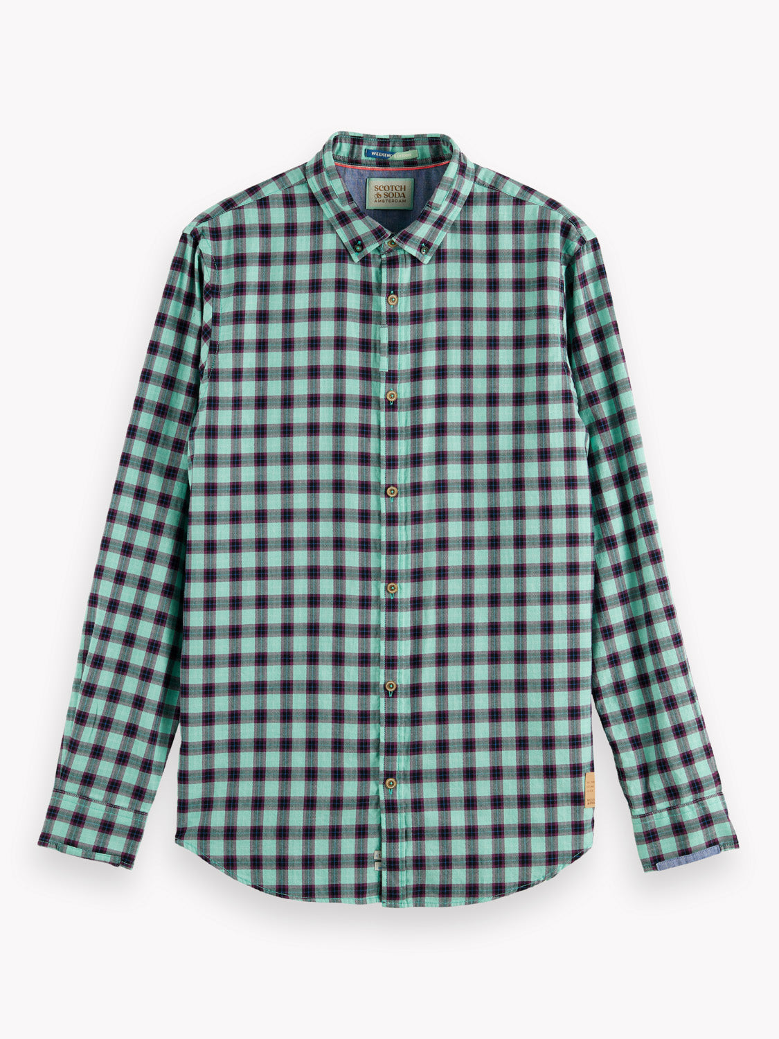 Scotch &amp; Soda Regular Fit L/S Shirt | Checked Green