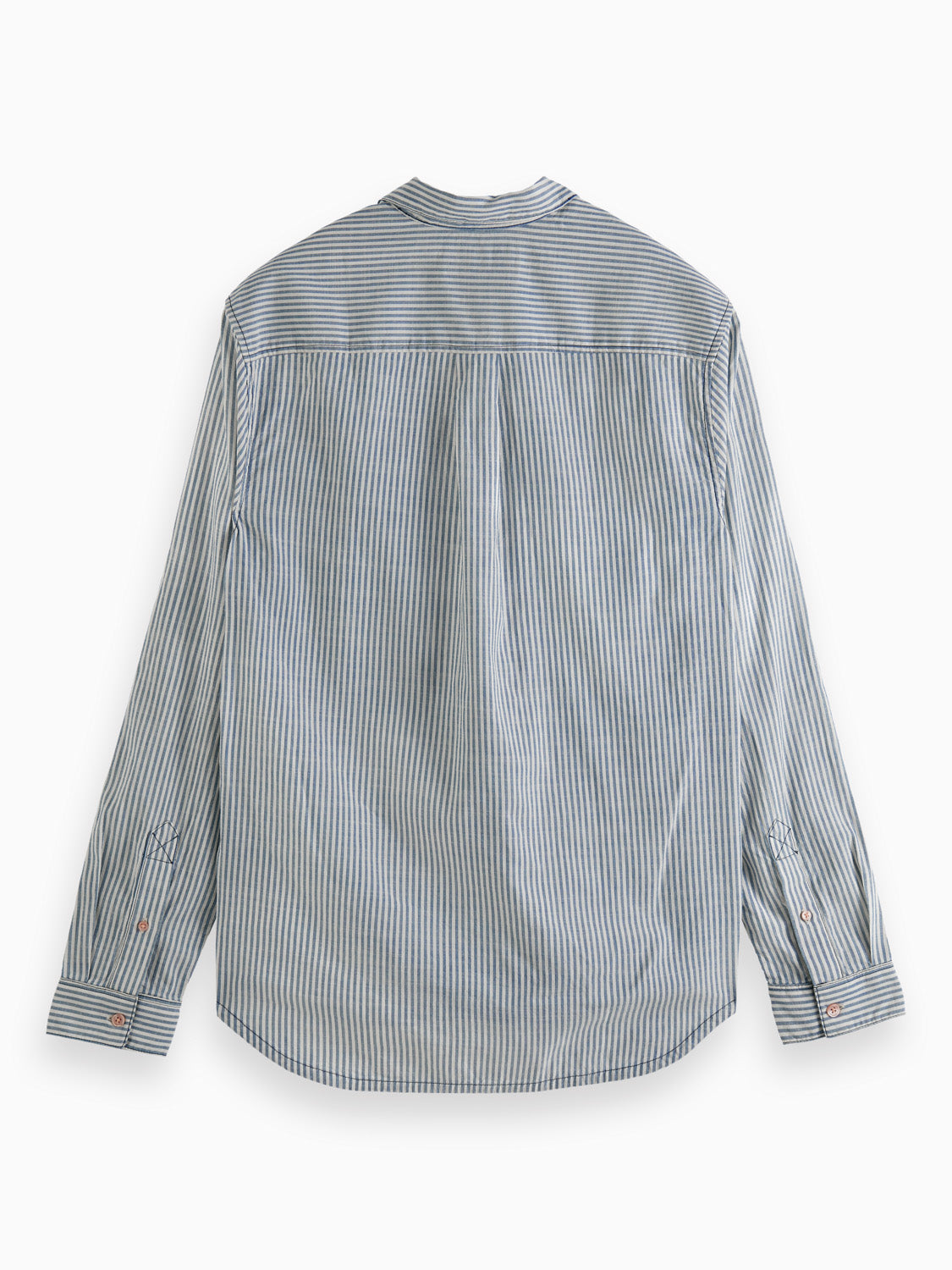 Scotch &amp; Soda Regular Fit L/S Shirt | Indigo Striped