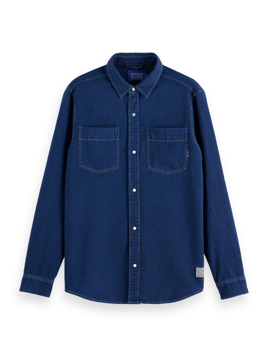 Scotch &amp; Soda Premium Indigo Twill Shirt