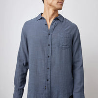 Rails Wyatt L/S Shirt | Sea Blue