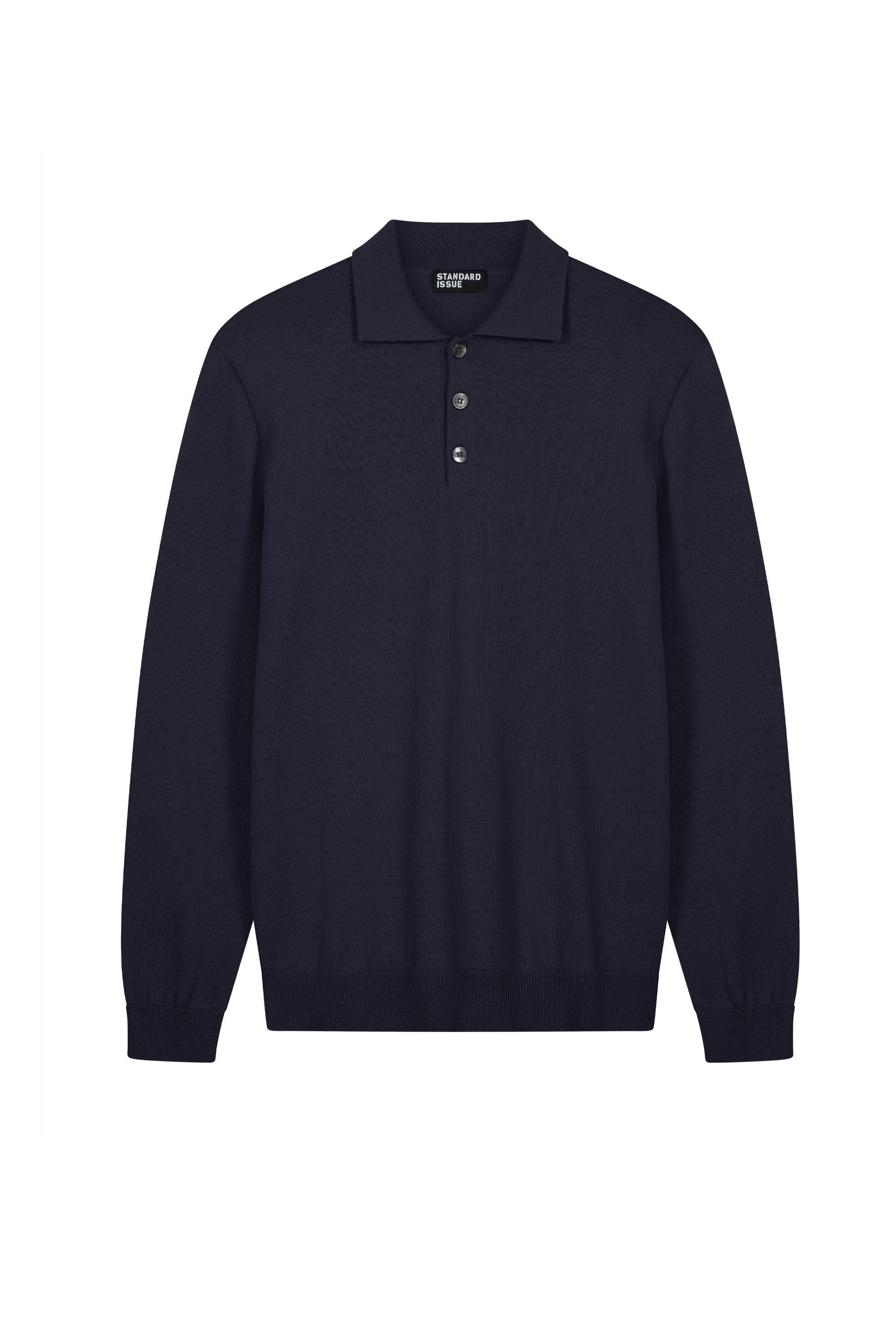 Standard Issue Merino Polo Shirt | Navy