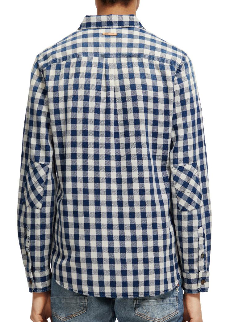 Scotch &amp; Soda Indigo Check Shirt | Beaded Smoke