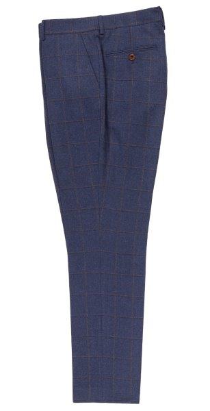 Guide London Italian Wool Blend Trousers| Blue