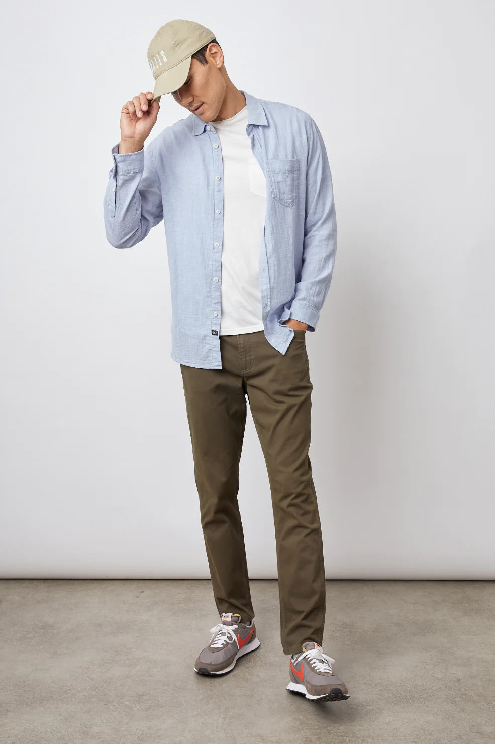 Rails Wyatt L/S Shirt | Blue Melange