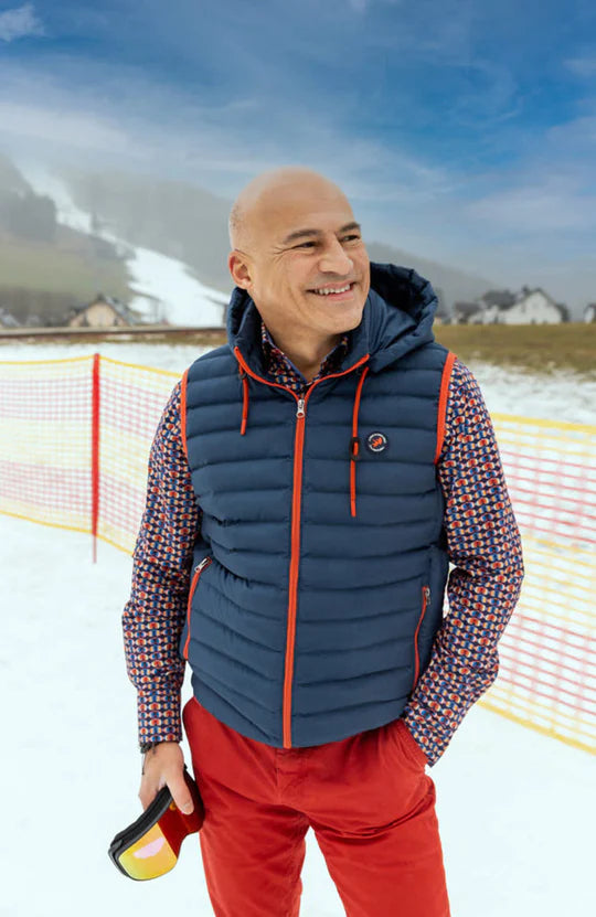 A Fish Named Fred Zip Vest | Navy