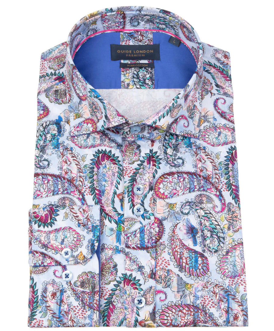 Guide London L/S Shirt | Psychedelic Blue