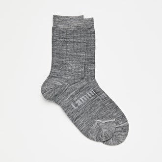 Lamington Merino Sock | Grey Rib