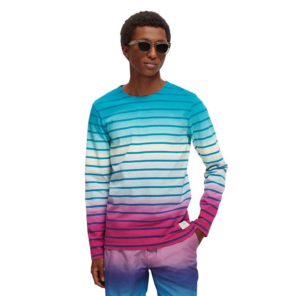 Scotch &amp; Soda Dip Dye LS T-Shirt | Stripes