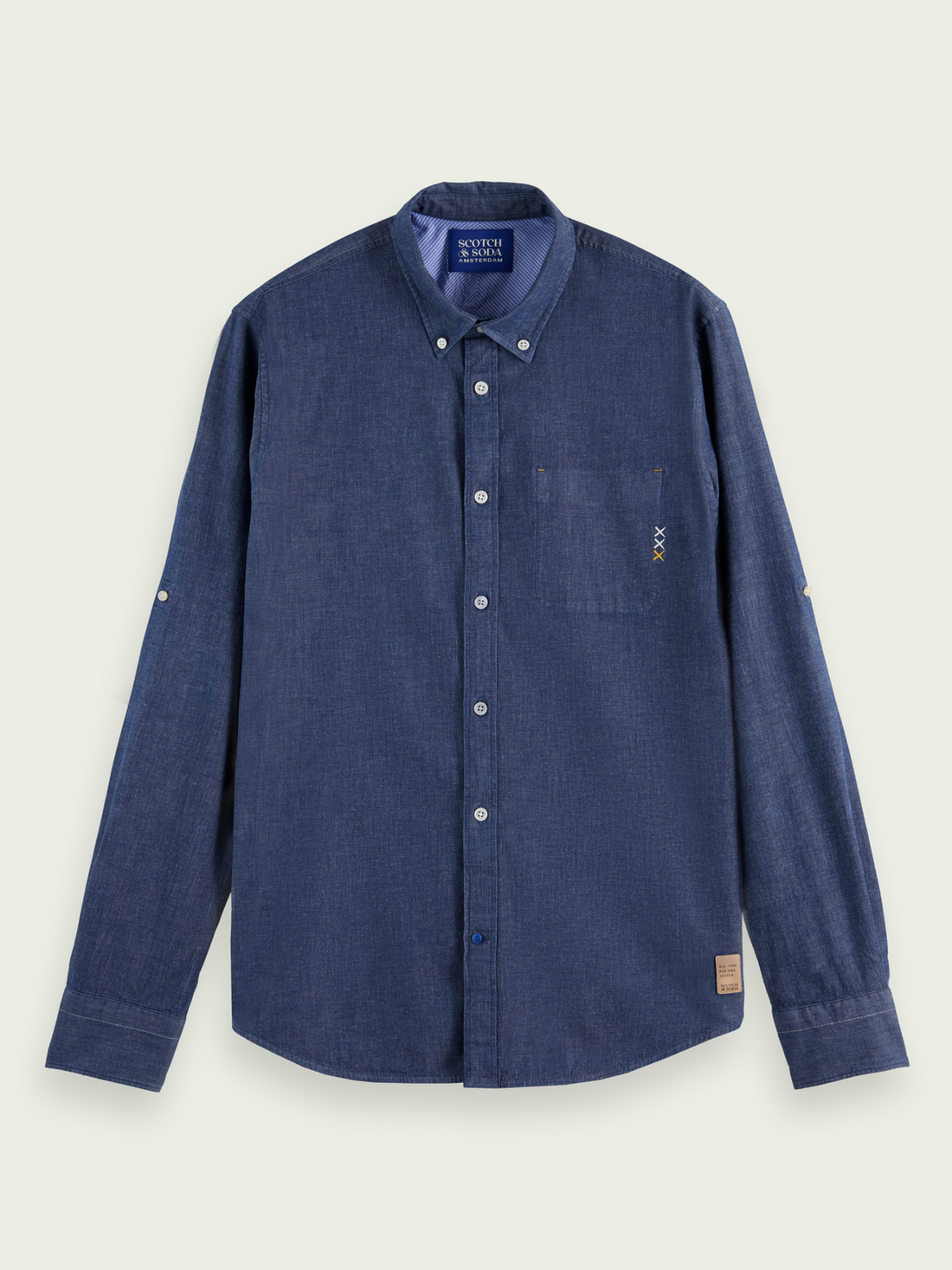 Scotch & Soda Chambray L/S Shirt | Indigo Blue