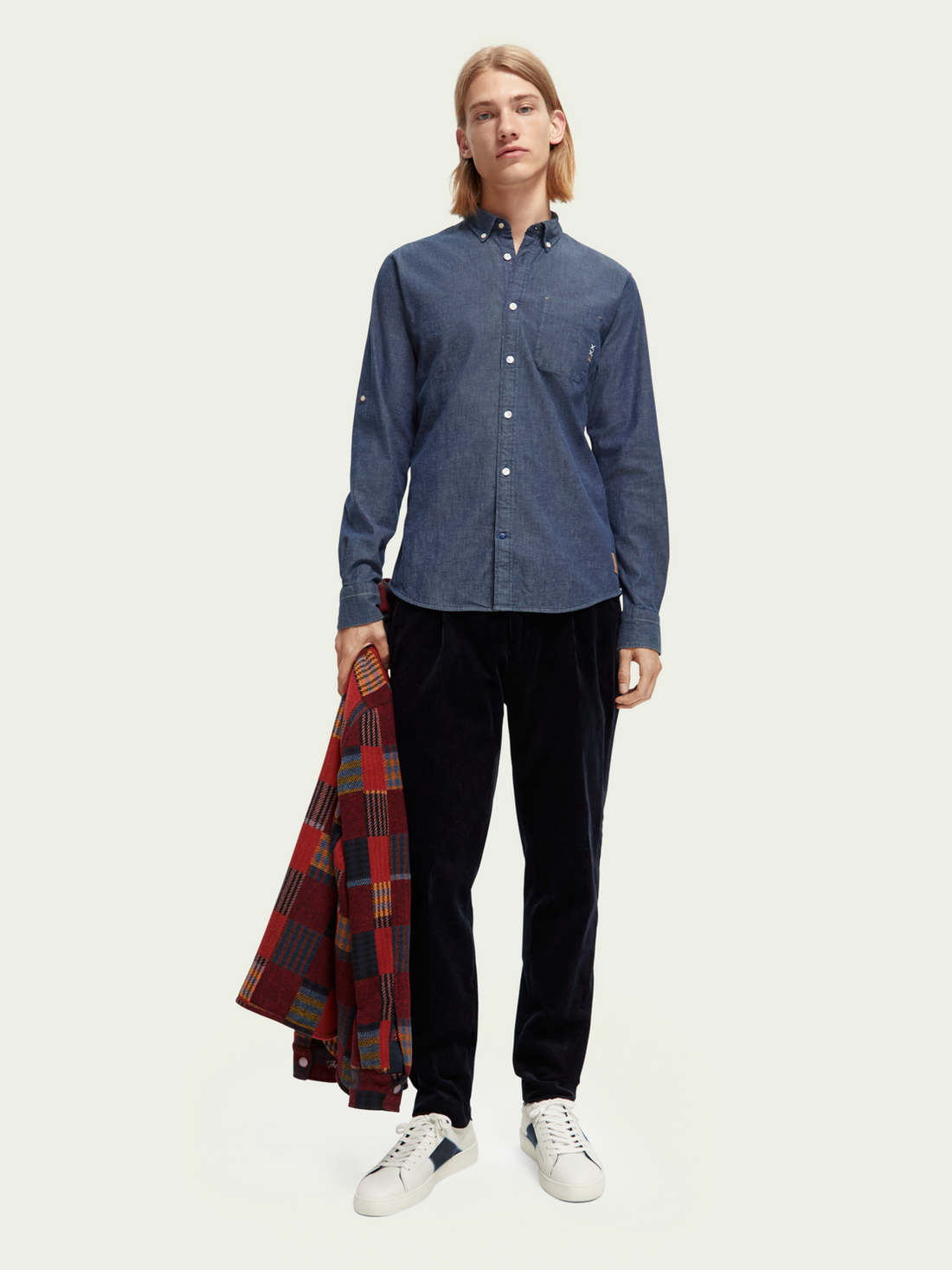Scotch & Soda Chambray L/S Shirt | Indigo Blue