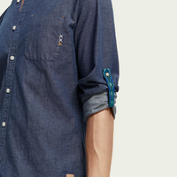 Scotch & Soda Chambray L/S Shirt | Indigo Blue