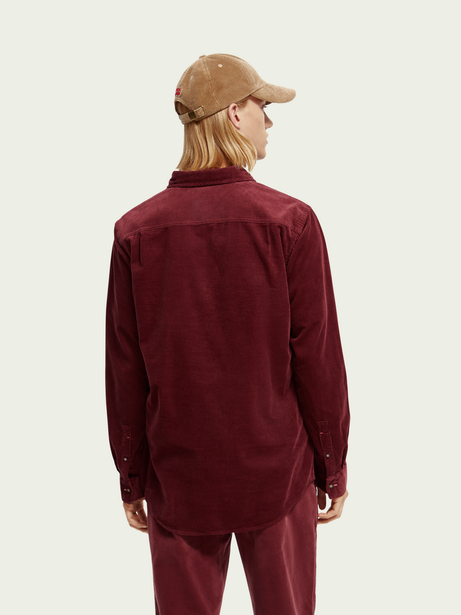 Scotch & Soda Cotton Corduroy L/S Shirt | Cayenne