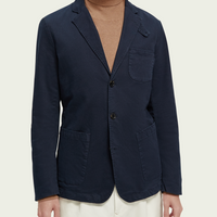 Scotch & Soda Structured Garment Dye Blazer | Navy