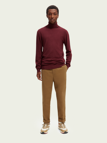 Scotch & Soda Classic Turtle Neck | Bordeaux Melange