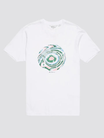 Ben Sherman Trippy Target Tee | White
