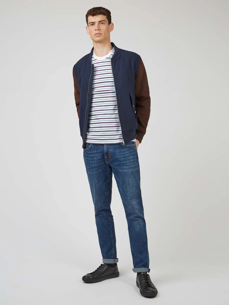 Ben Sherman Striped Tee | White