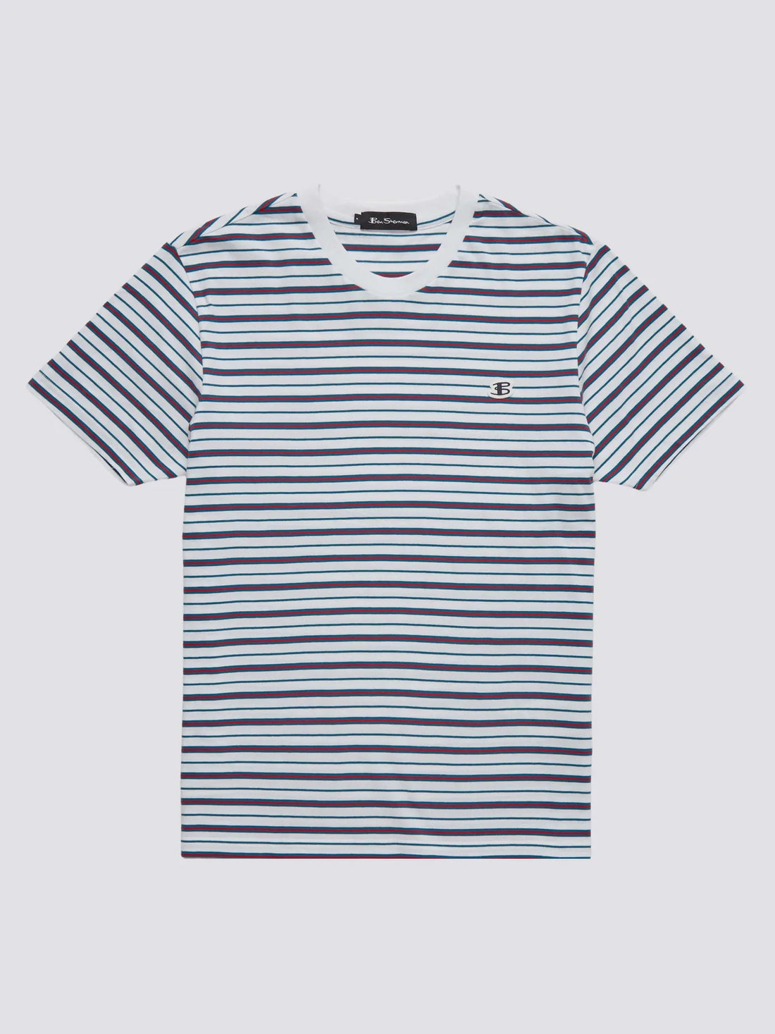 Ben Sherman Striped Tee | White