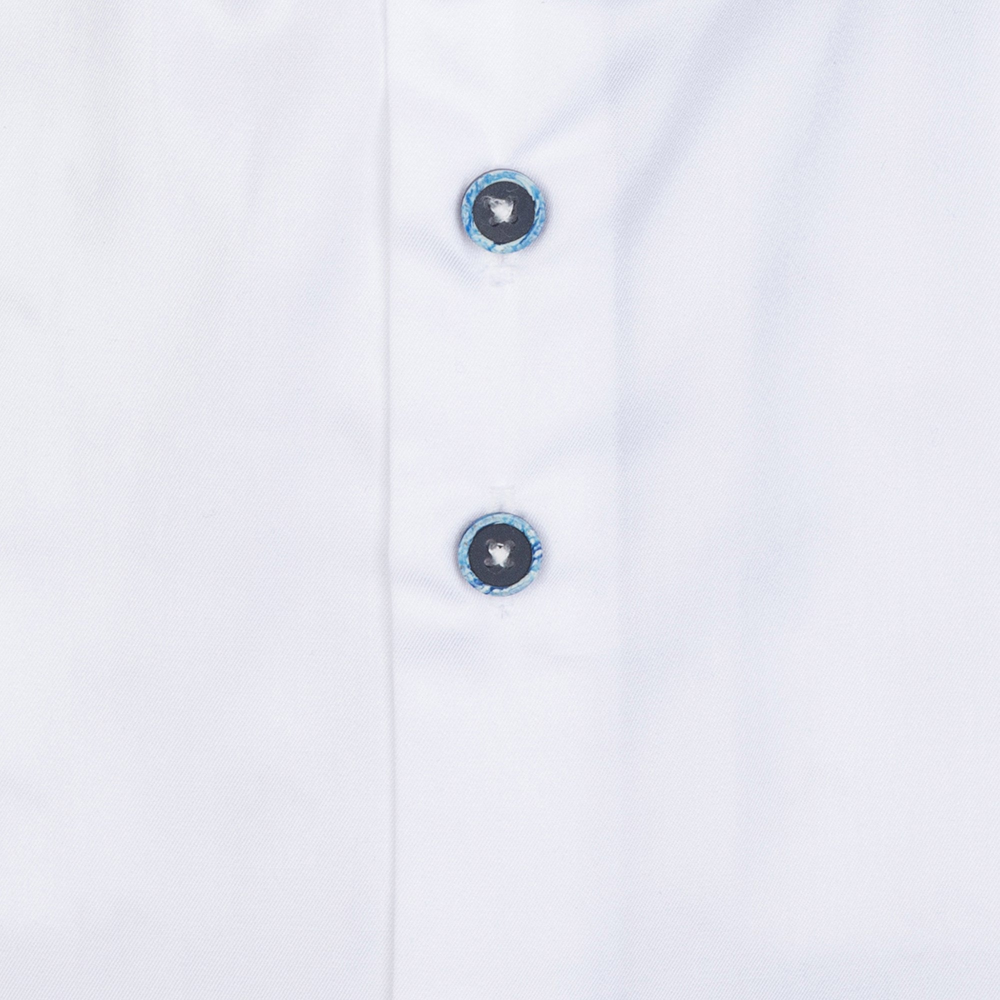 R2 Widespread Fine Twill L/S Shirt | White &amp; Stitch