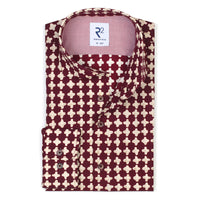 R2 Widespread L/S Shirt | Bordeaux Stars
